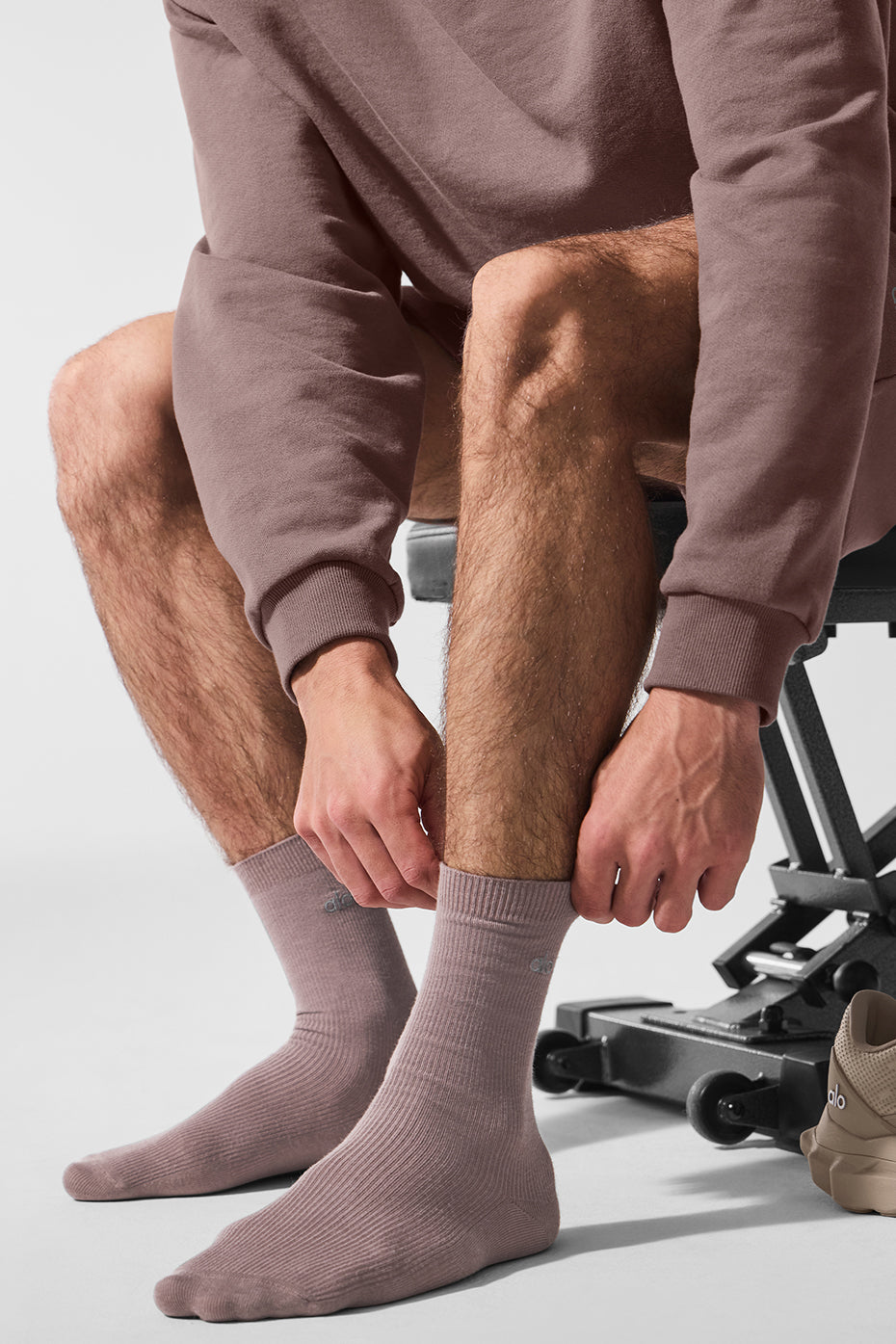 Unisex Half-Crew Understated Sock - Mushroom image 3