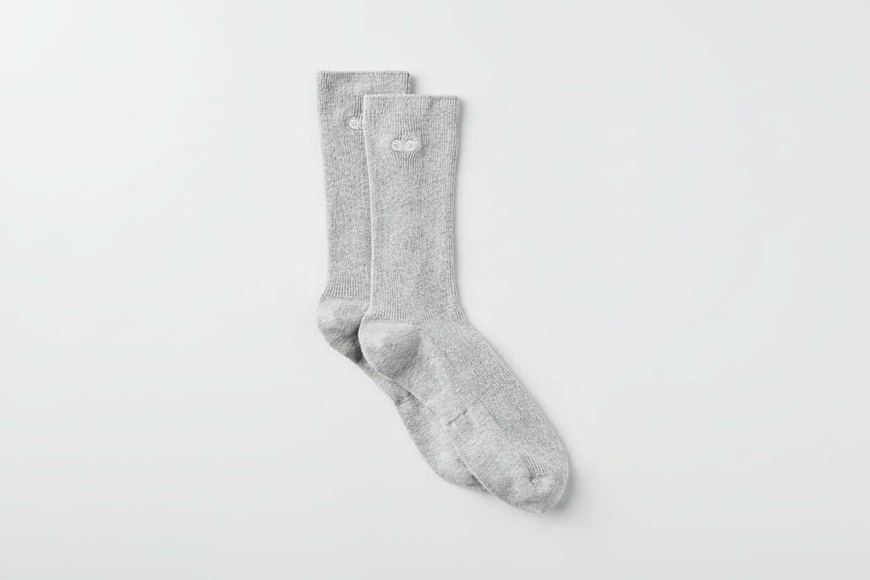 Unisex Half-Crew Understated Sock - Athletic Heather Grey image 1
