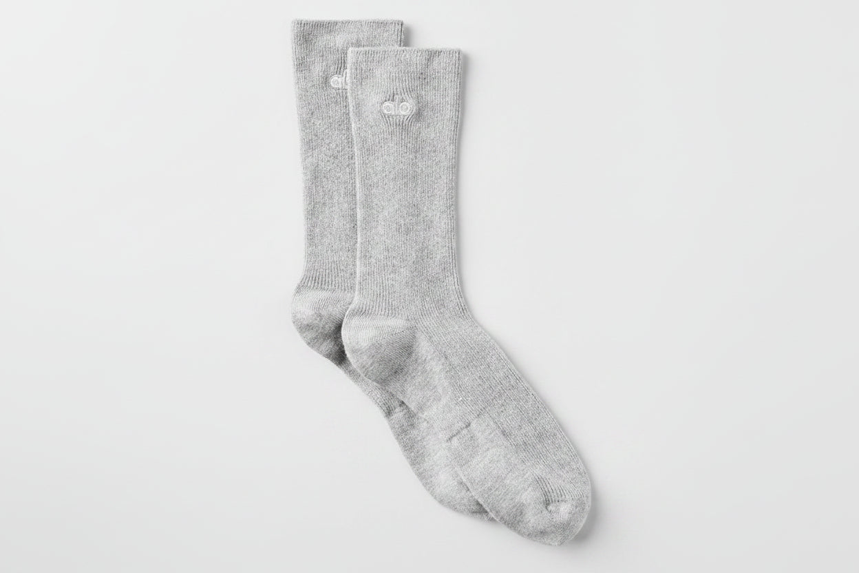 Unisex Half-Crew Understated Sock - Athletic Heather Grey image 1