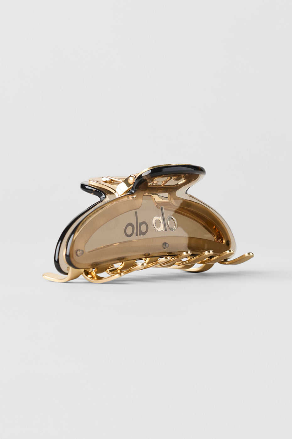 Acrylic Illusion Claw Clip - Gravel/Brushed Gold image 1