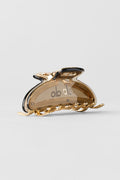 Acrylic Illusion Claw Clip - Gravel/Brushed Gold image 1