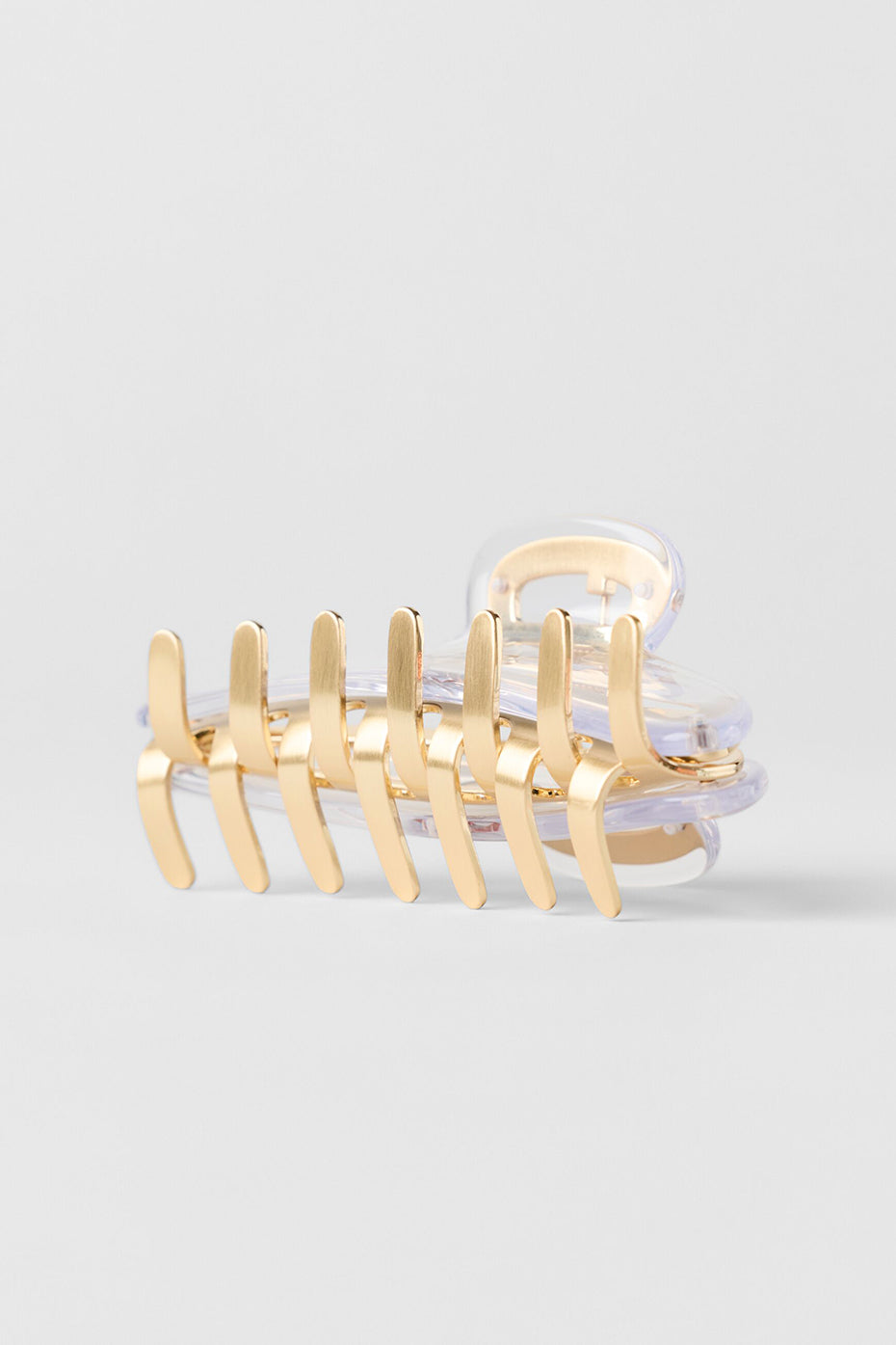 Acrylic Illusion Claw Clip - Clear/Brushed Gold image 4