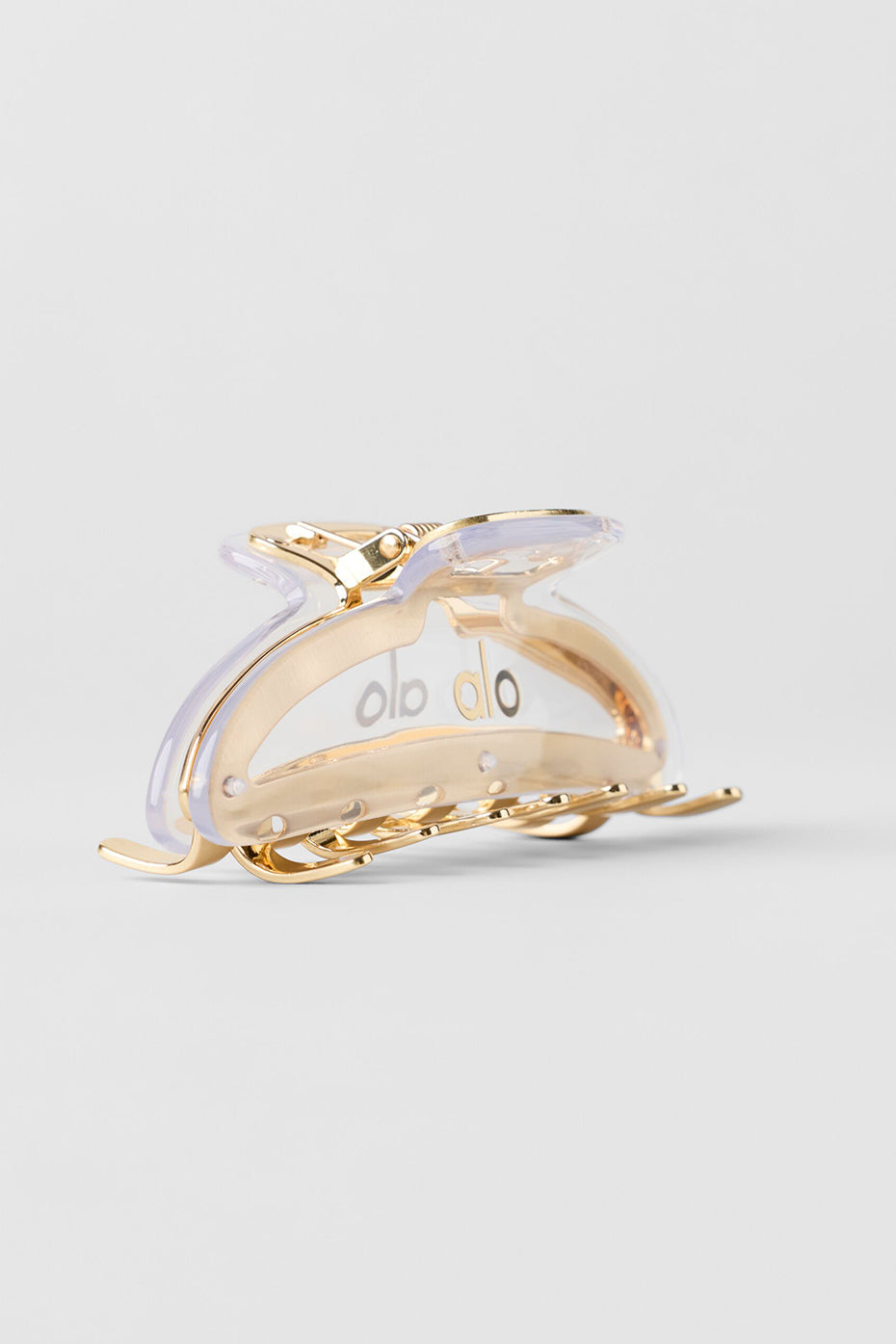 Acrylic Illusion Claw Clip - Clear/Brushed Gold image 2