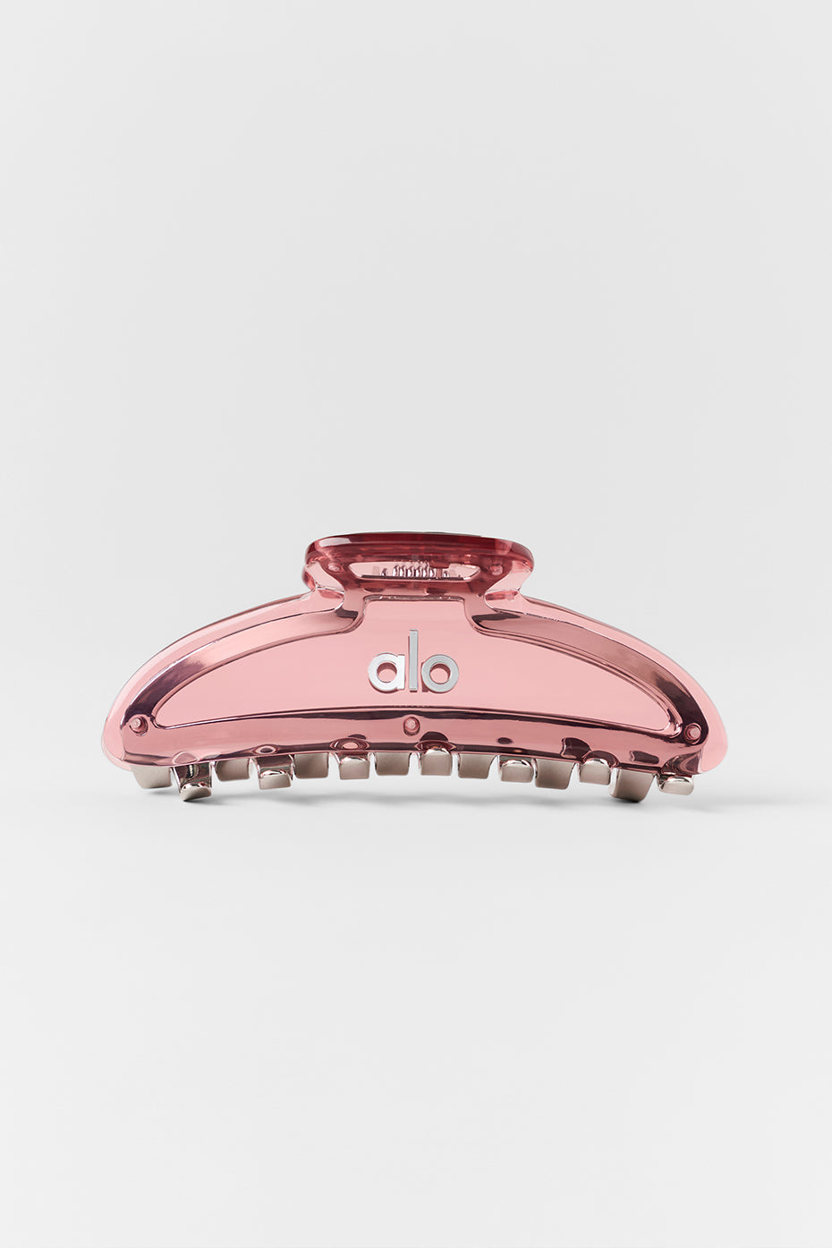 Acrylic Illusion Claw Clip - Vintage Pink/Chrome image 2