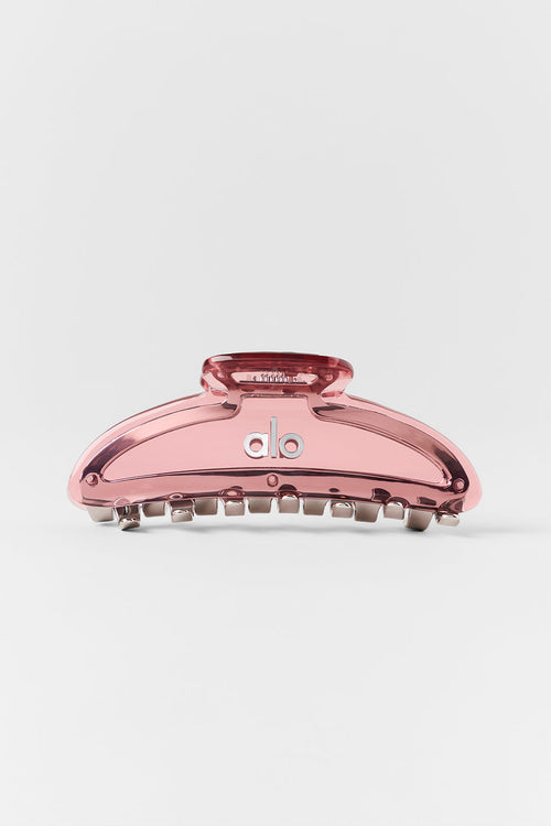 Acrylic Illusion Claw Clip - Vintage Pink/Chrome image 2