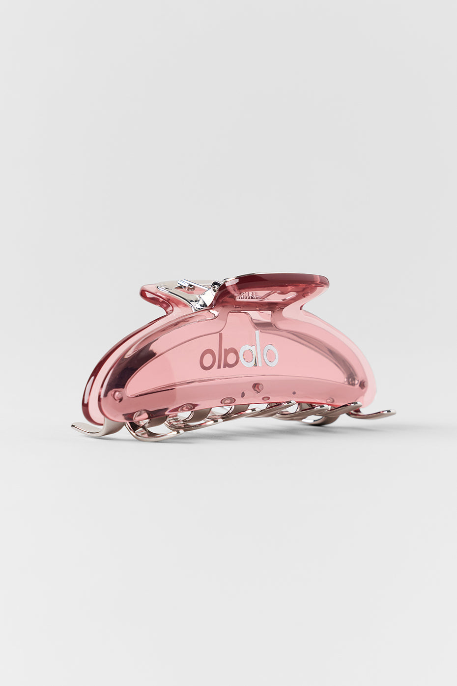 Acrylic Illusion Claw Clip - Vintage Pink/Chrome image 3