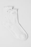 Women's Lettuce Edge Sock - White image 1