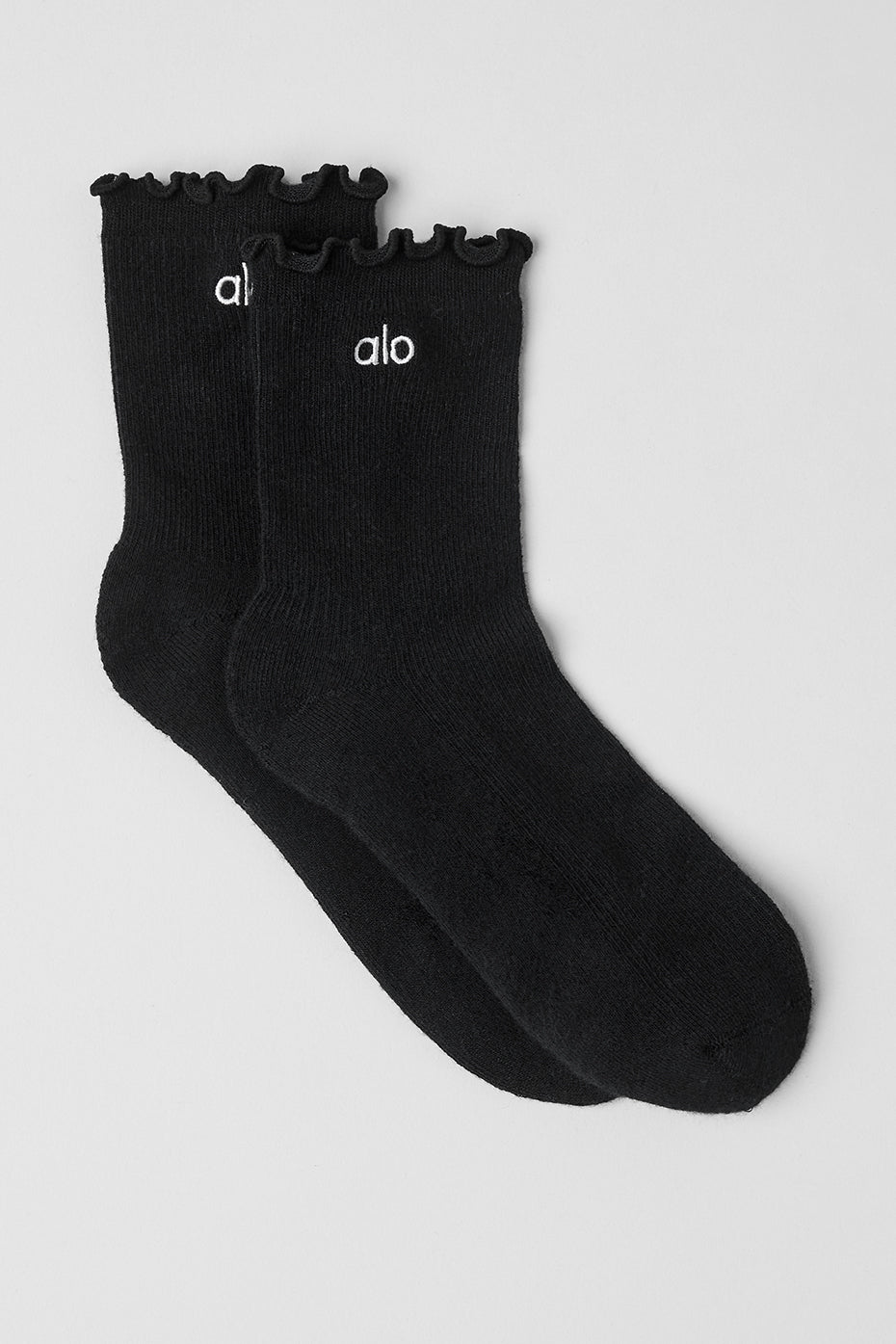 Women's Lettuce Edge Sock - Black image 1