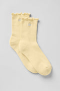 Women's Lettuce Edge Sock - Warm Butter image 1