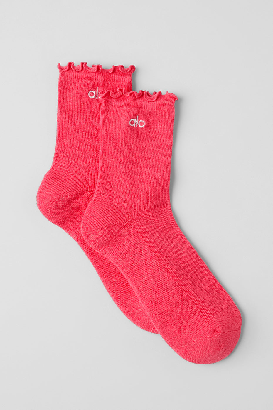 Women's Lettuce Edge Sock - Candy Red image 2