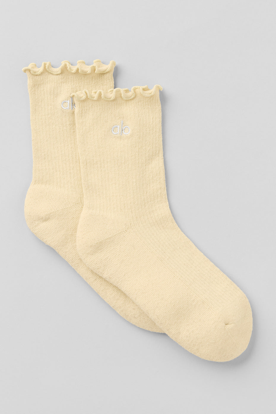 Women's Lettuce Edge Sock - Candlelight Yellow image 1