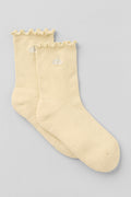 Women's Lettuce Edge Sock - Candlelight Yellow image 1