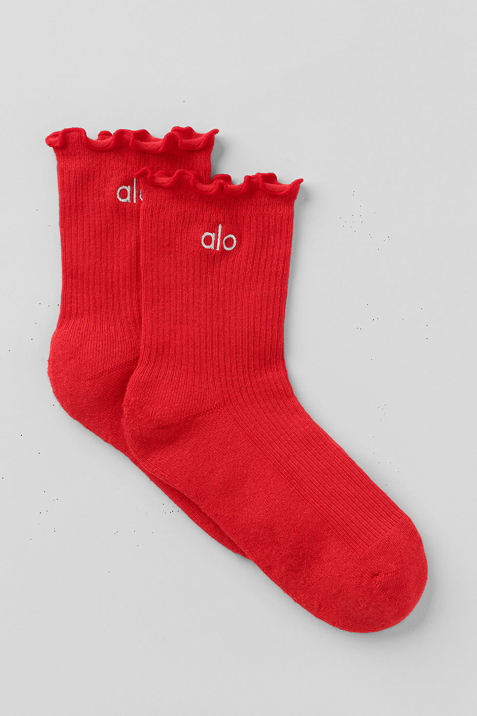 Women's Lettuce Edge Sock - Bright Red image 1
