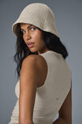 Denim Knit Cloche - Ivory/Oatmilk image 1