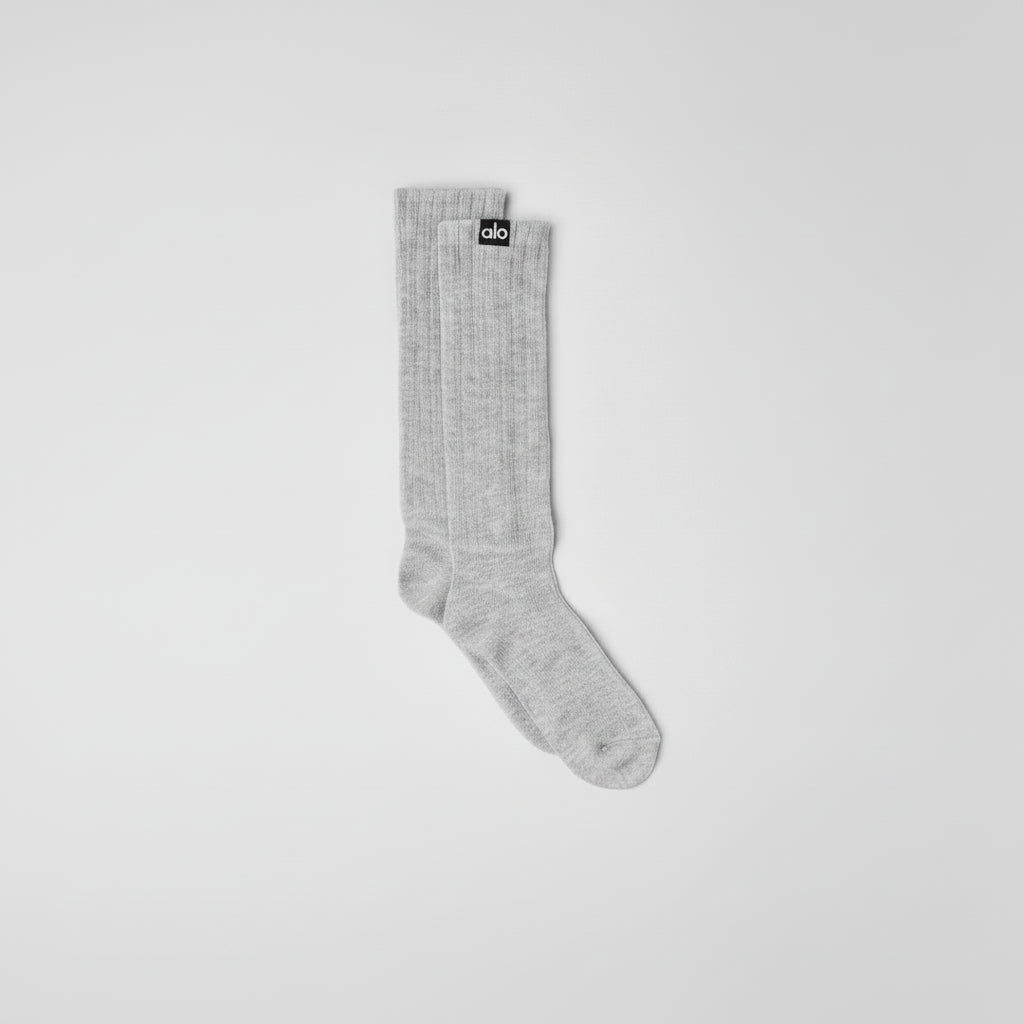 Unisex Scrunch Sock - Athletic Heather Grey image 1