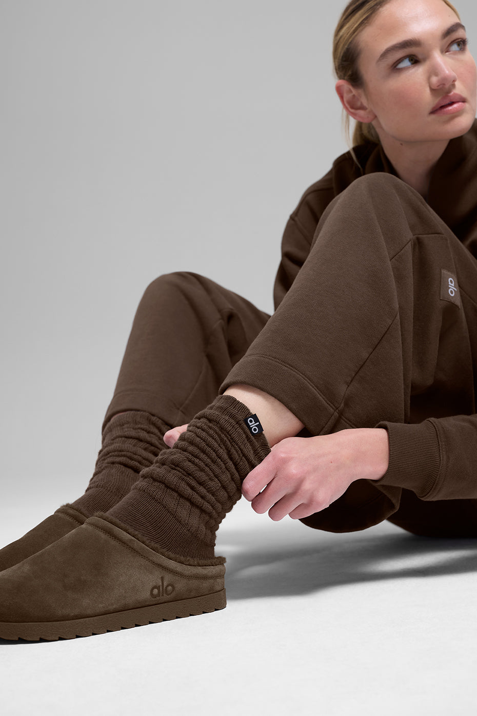 Unisex Scrunch Sock - Espresso image 2