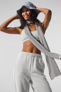 Cashmere Light Frosted Scarf - Light Heather Grey/Ivory image 1