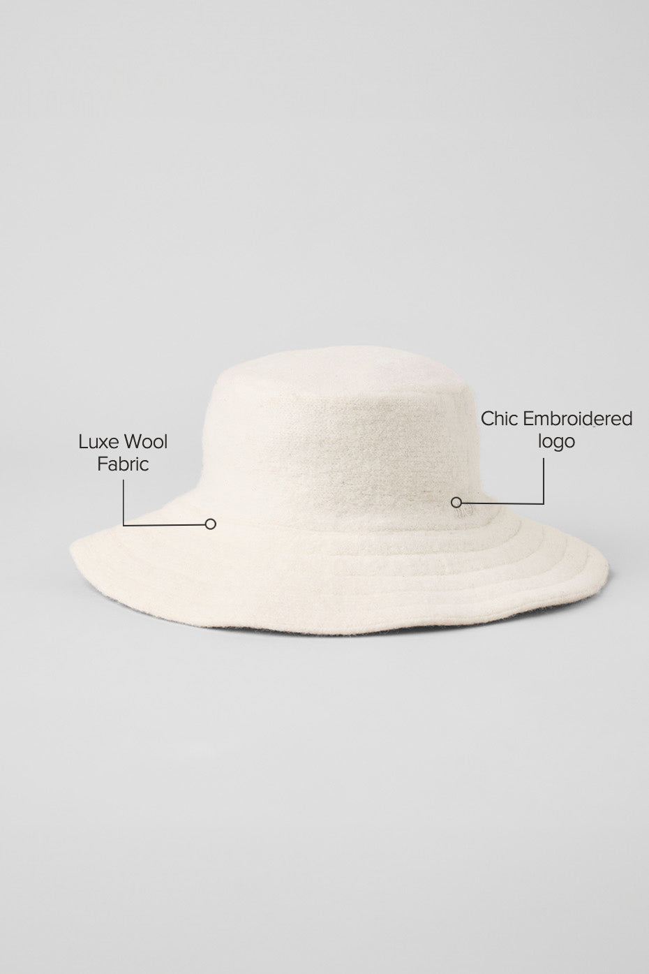 Merino Wool Bucket Hat - Ivory image 2