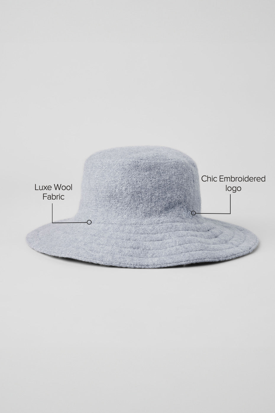 Merino Wool Bucket Hat - Hazy Heather Grey image 2