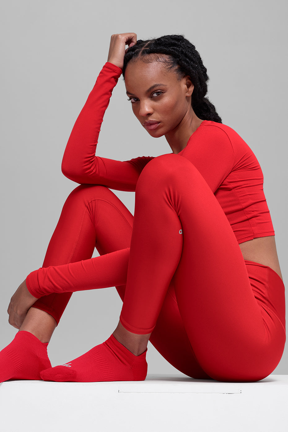 Unisex Performance Tab Sock - Bright Red image 2