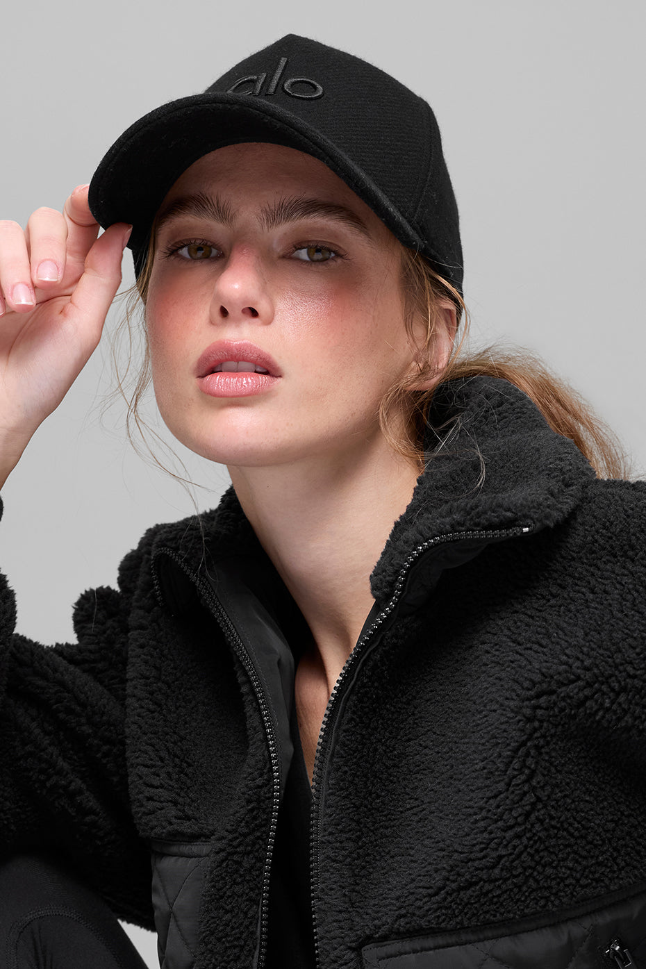 Wool Blend District Trucker Hat - Black image 4
