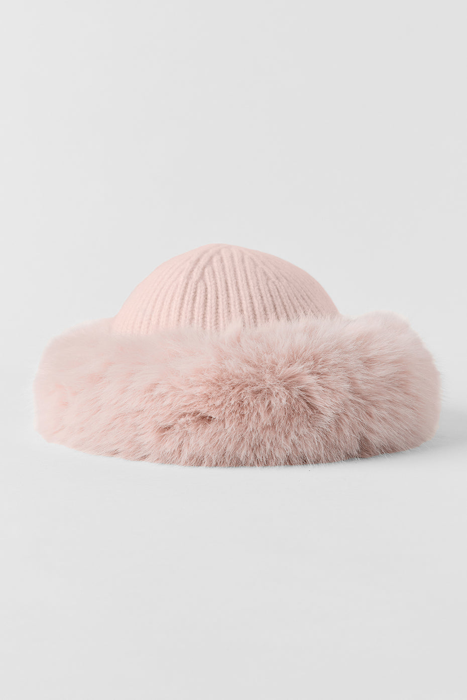 Courchevel Cashmere Faux Fur Beanie - Frosted Pink image 2