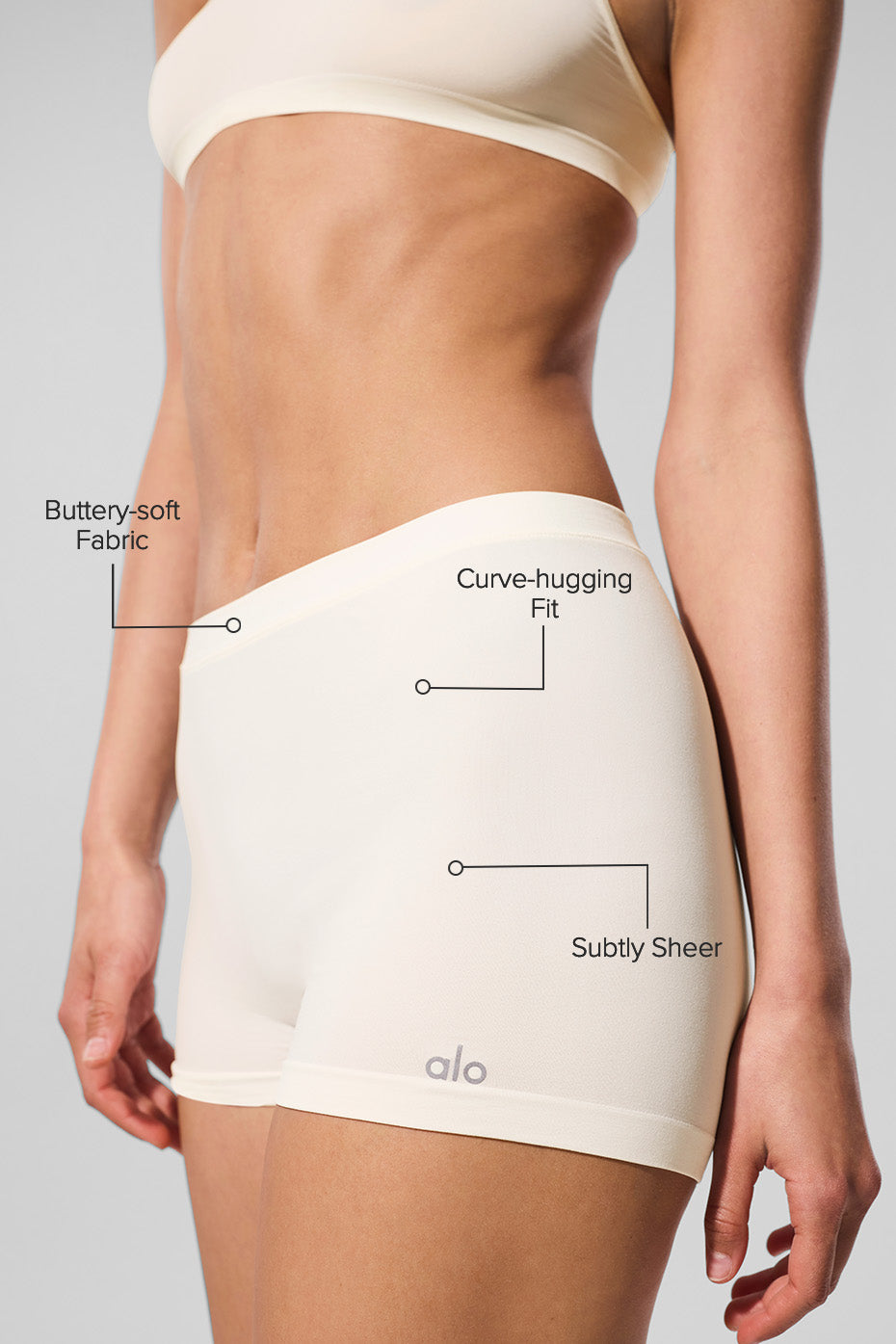 Sheer Glow Boyshort - Ivory image 2