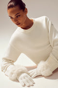 Courchevel Cashmere Gloves - Ivory image 1