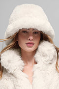 Faux Fur Starstruck Bucket Hat - Ivory image 1