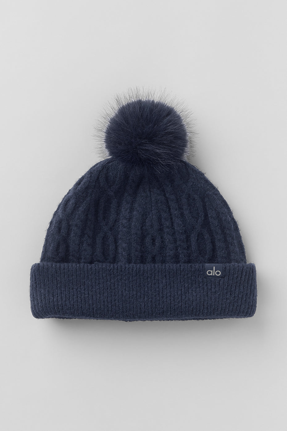 Cable Knit Winter Bliss Beanie - Navy image 2