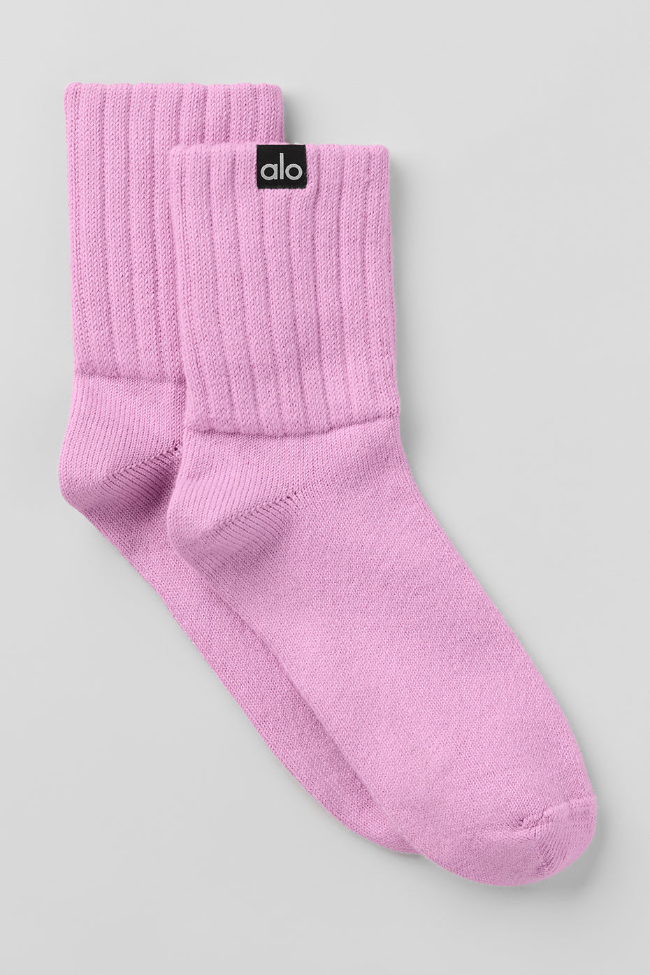 Unisex Half-Crew Scrunch Sock - Candy Heart Pink image 1