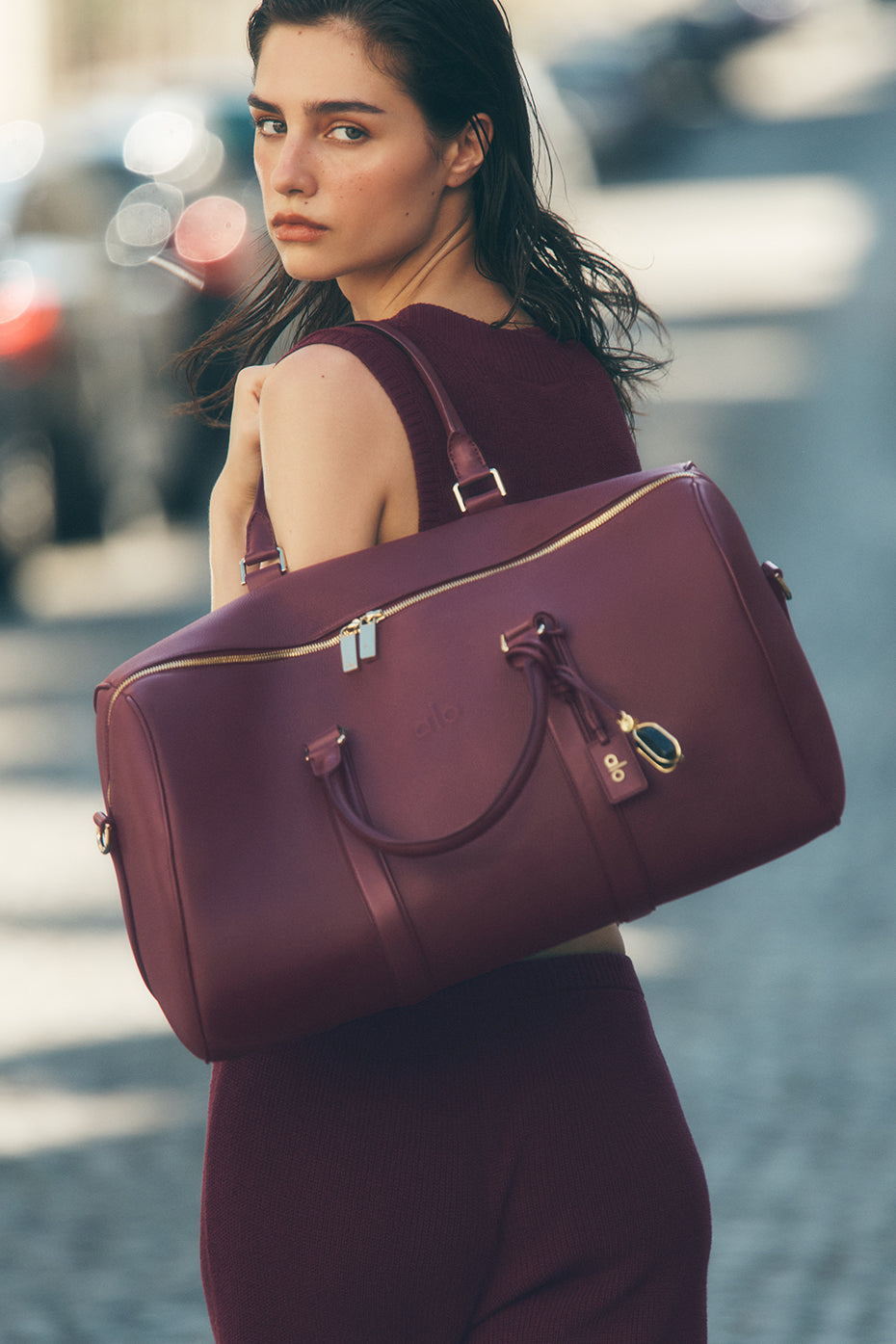 ALO Voyage Duffle - Bordeaux Leather image 1