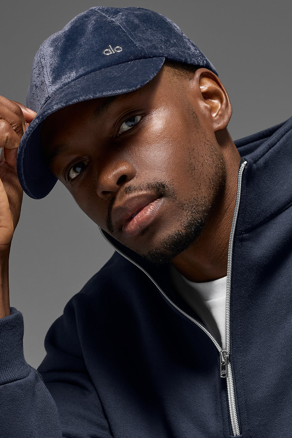 Velvet Off-Duty Cap - Navy image 4