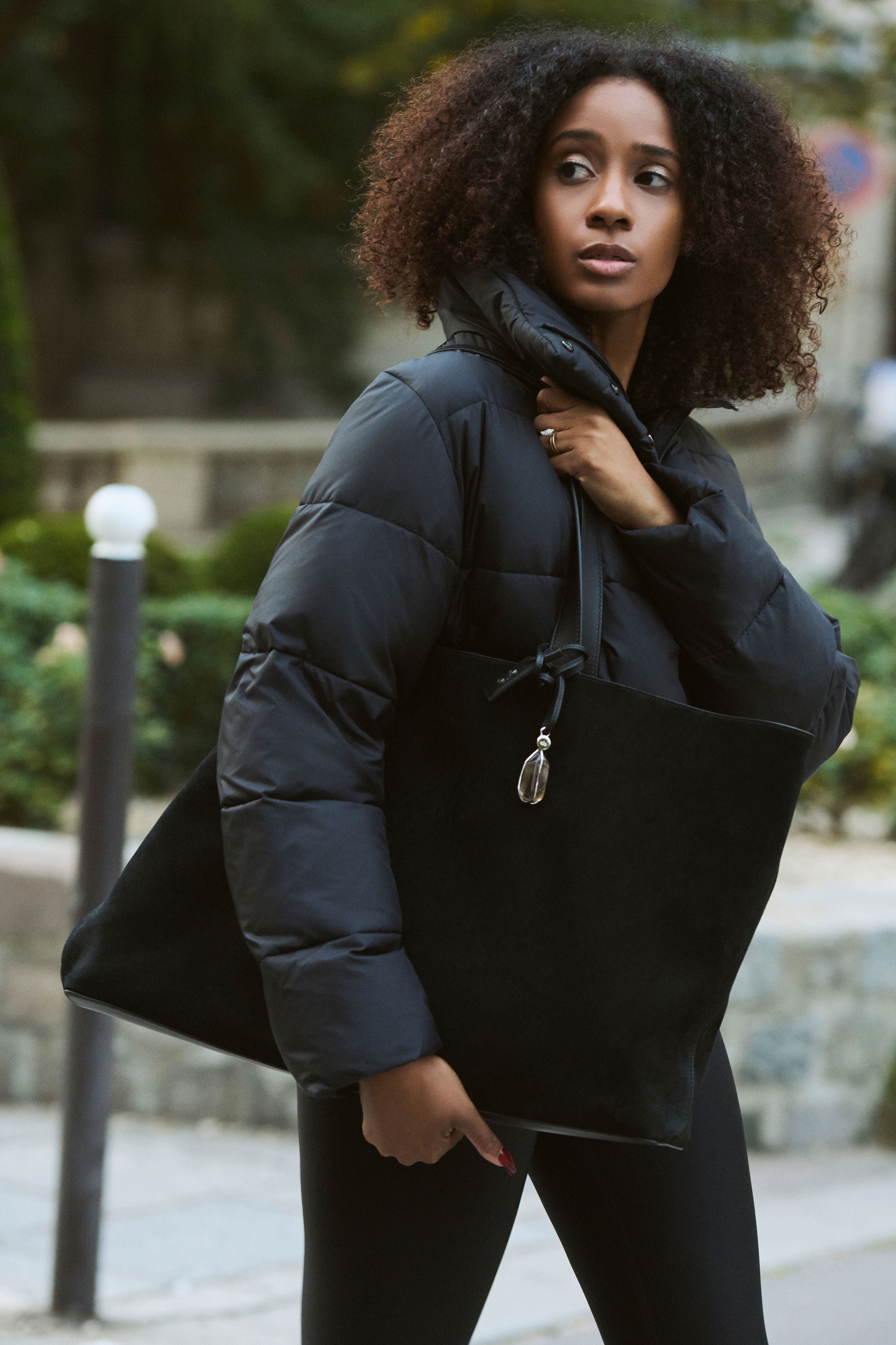 ALO Tranquility Tote - Black Suede image 1