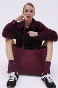 ALO Tranquility Tote - Bordeaux Suede image 1