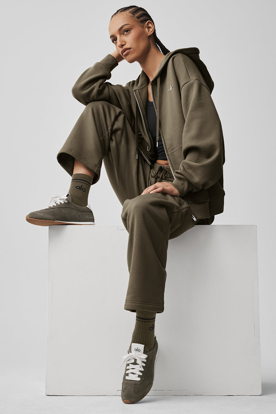 ALO Sunset Sneaker - Olive Tree image 1