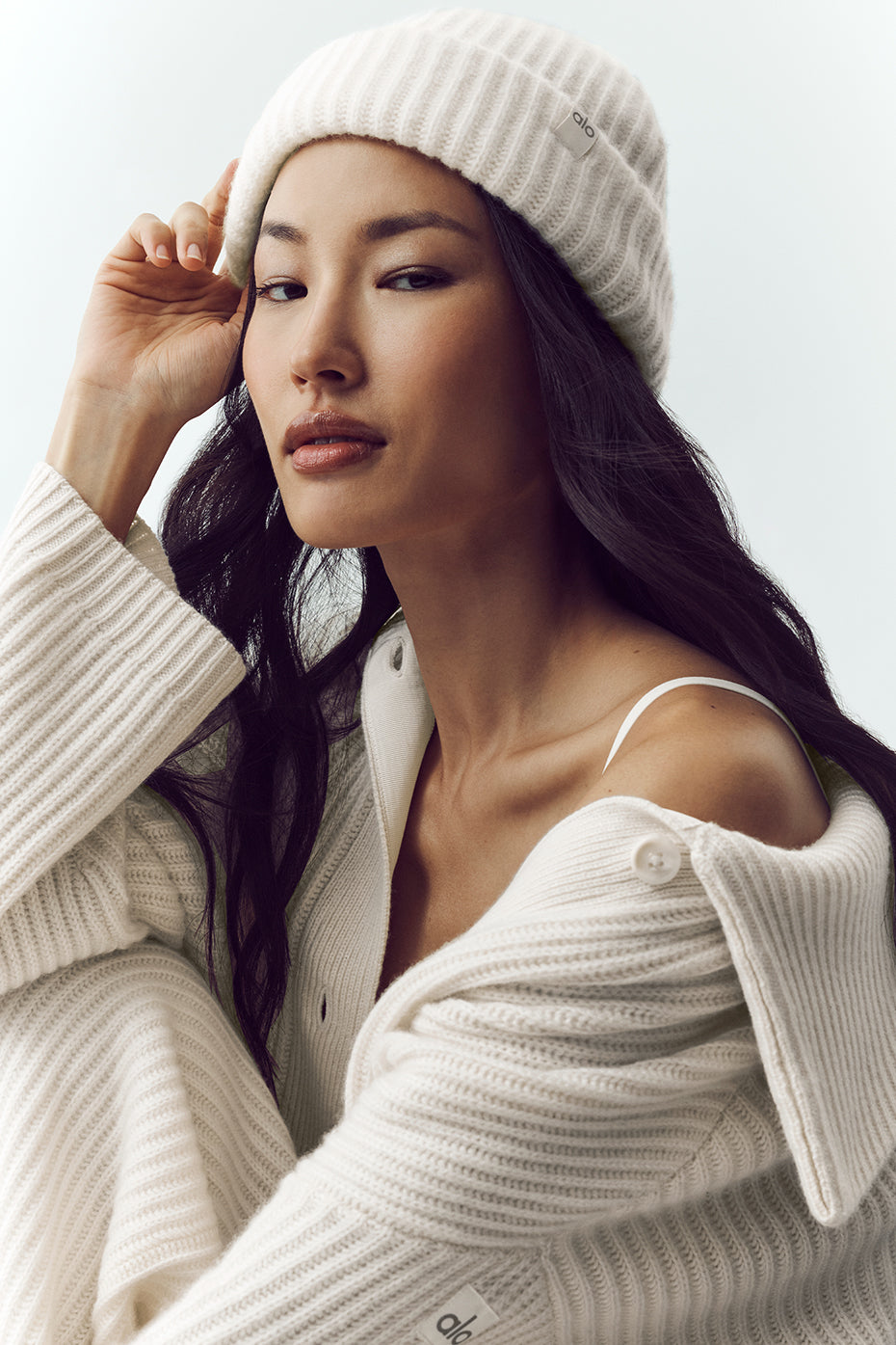 Courchevel Cashmere Beanie - Ivory image 1