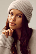 Courchevel Cashmere Beanie - Oat Heather image 1