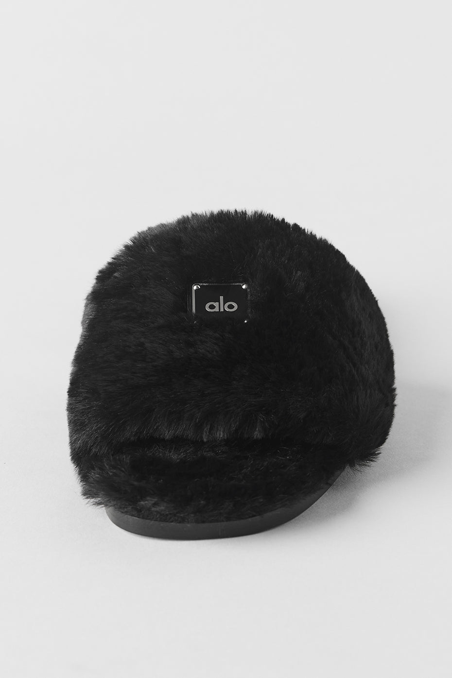 ALO Classico Faux Fur Sandal - Black image 4