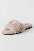ALO Classico Faux Fur Sandal - Oat image 1