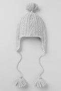 Cable Knit Winter Bliss Earflap Beanie - Athletic Heather Grey image 1