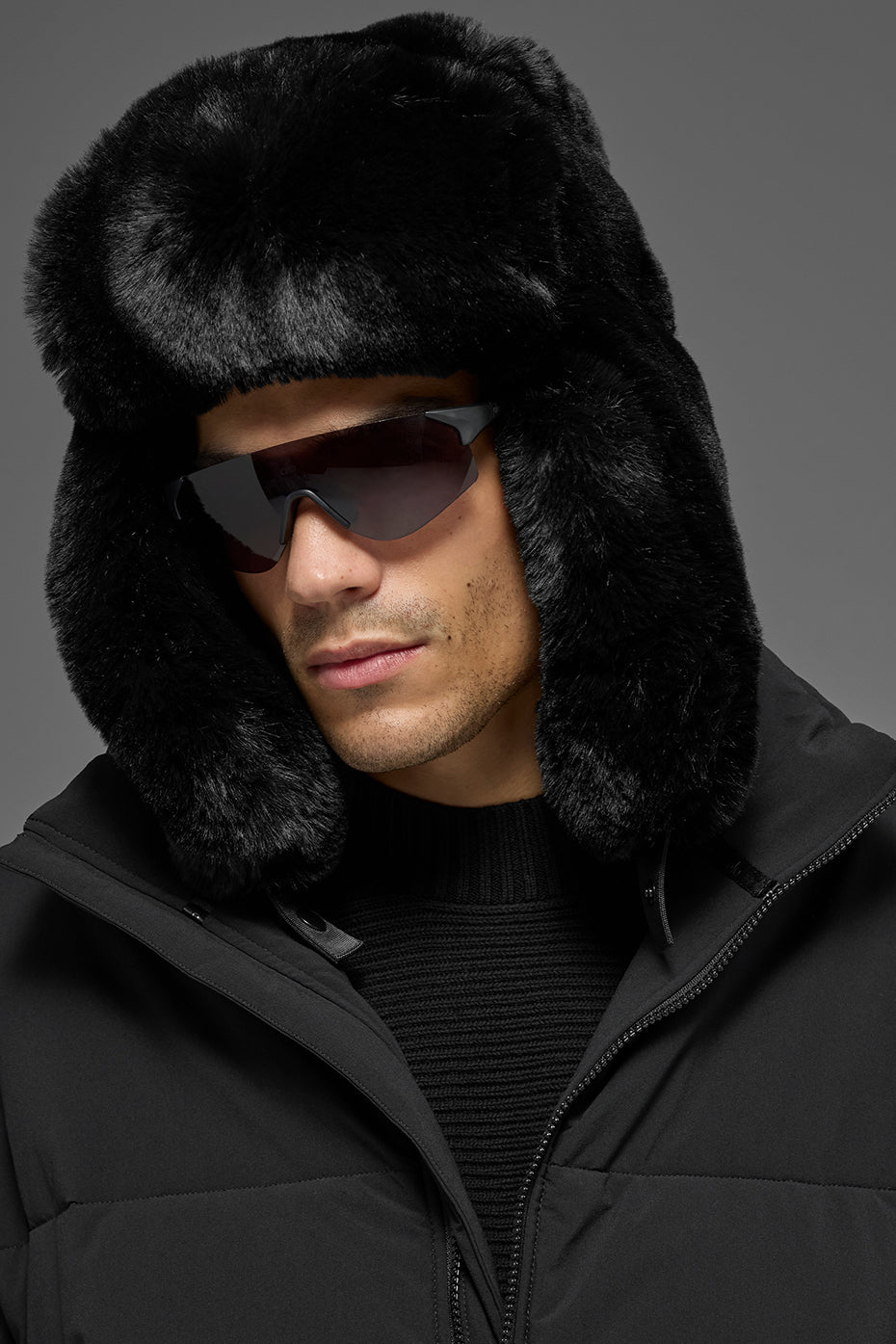 Faux Fur Starstruck Hat - Black image 1