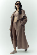 Wool Blend Nightfall Long Coat - Alpine Cocoa Heather image 1