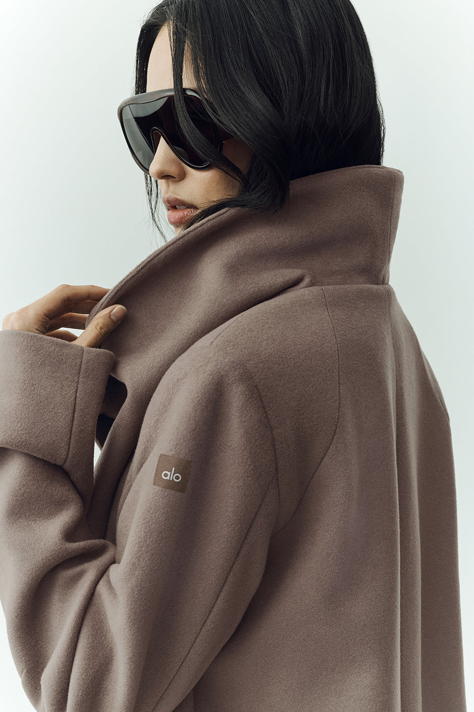Wool Blend Nightfall Long Coat - Alpine Cocoa Heather image 4