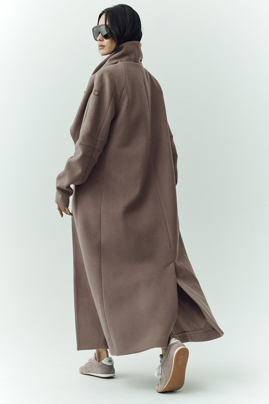Wool Blend Nightfall Long Coat - Alpine Cocoa Heather image 3