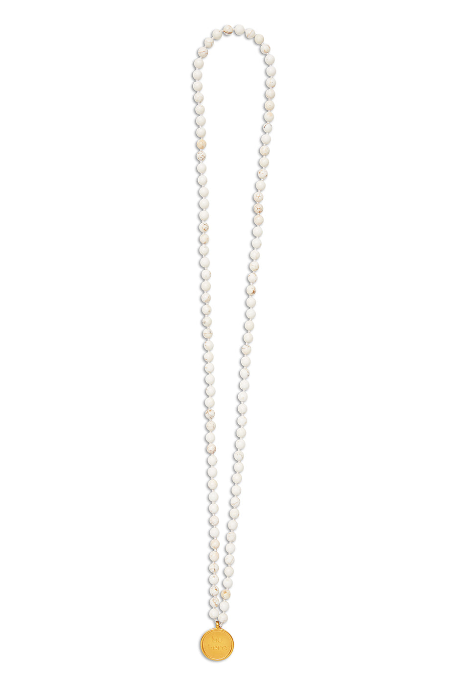 White Turquoise Mala Necklace image 2