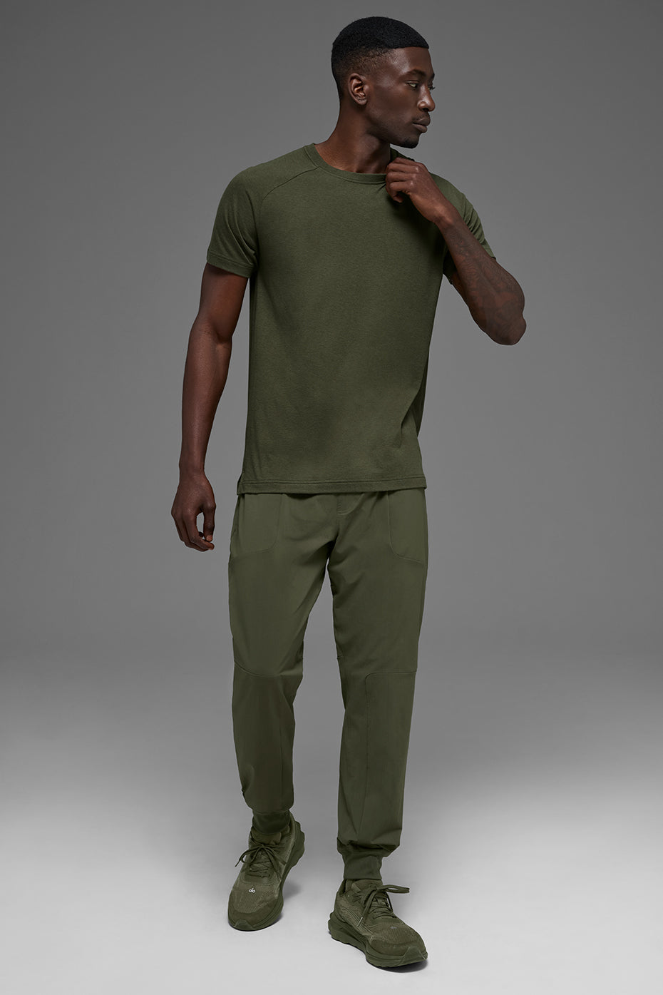 Triumph Raglan Tee - Green Olive image 5