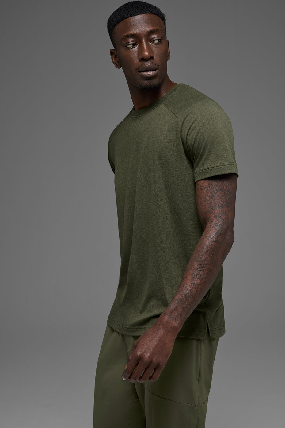 Triumph Raglan Tee - Green Olive image 3
