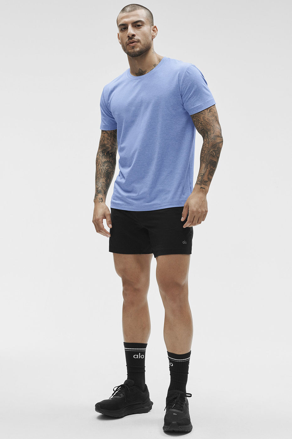 Conquer Reform Crewneck Short Sleeve - Provence Blue Heather image 5