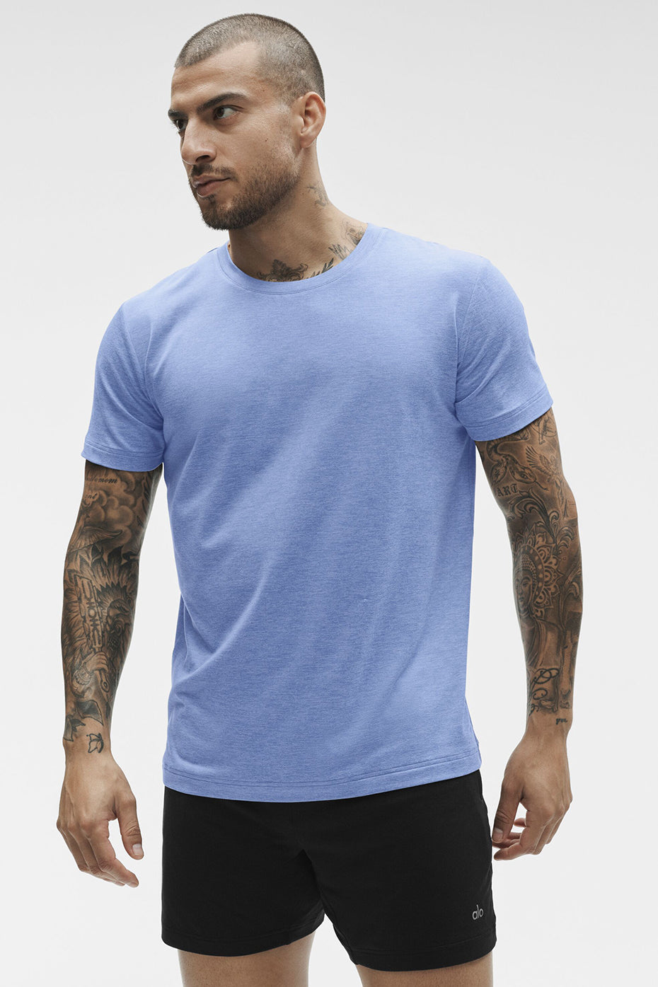 Conquer Reform Crewneck Short Sleeve - Provence Blue Heather image 3